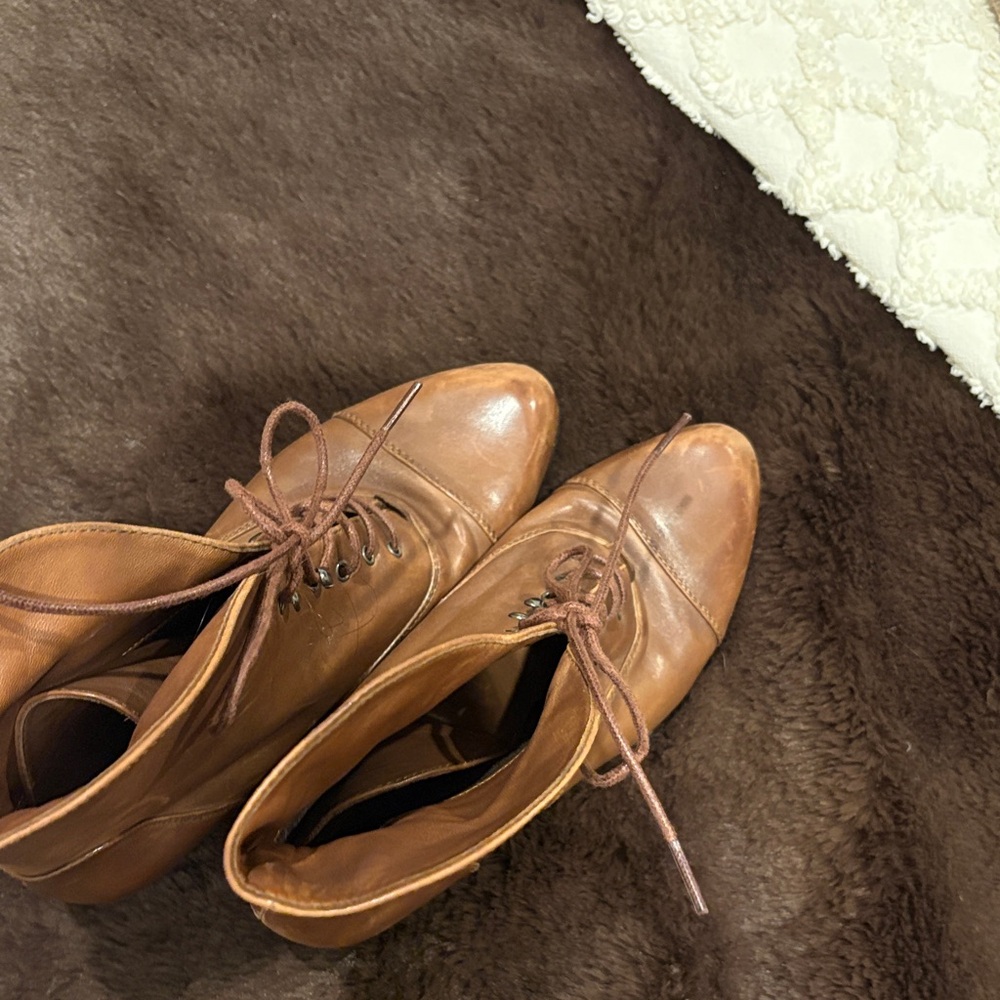 Spring Step Tan Lace Up Boots - Picture 6 of 8